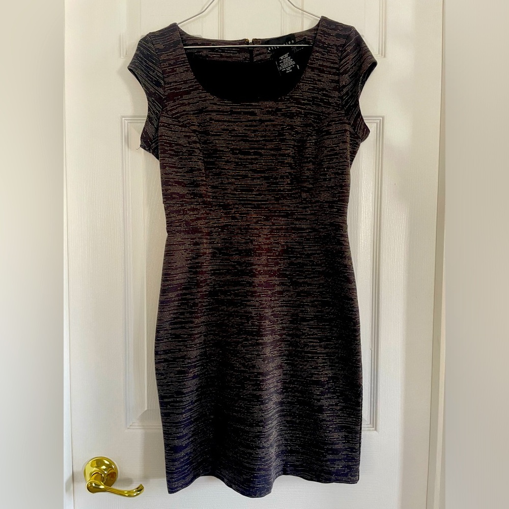 Metallic Gold & Black Bodycon Dress